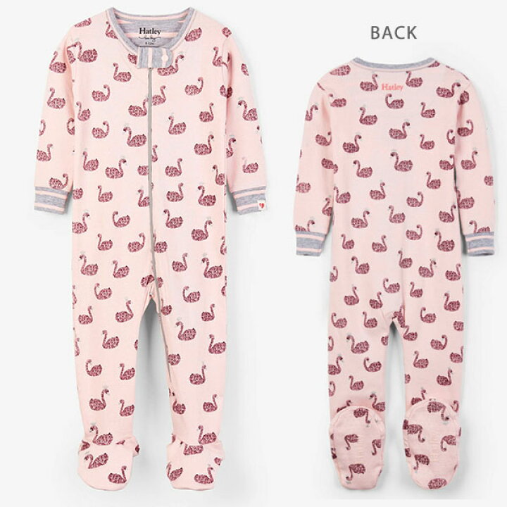 Hatley オーガニックコットン ベビー足つきカバーオール Swan Lake オーガニック コットン 綿100 ベビー服 子供 こども 子ども 春 秋 冬 洋服 足付き あったか パジャマ 部屋着 子供用 かわいい女の子 ハーモネイチャー 丈夫な海外通販 オーガニックコットン HannaAndersonスヌーピー140