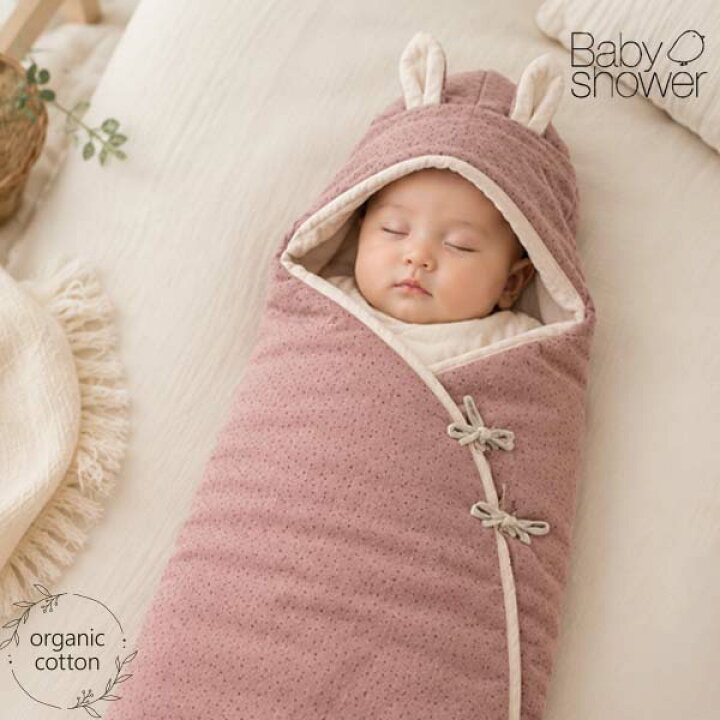 楽天市場】BabyShower オーガニックコットン エンジェルおくるみBAMBI 