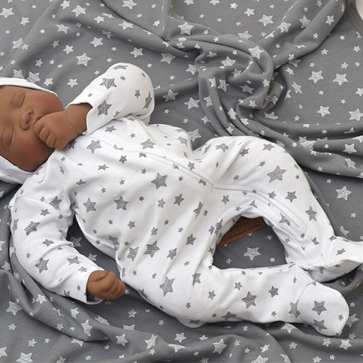 楽天市場】BabyCosy オーガニックコットン ベビー 足つき ジッパー 