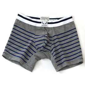 BLUEBUCK オーガニックコットン メンズボクサーパンツ BoxerBrief Stripes | オーガニック コットン 綿 ナチュラル ギフト プレゼント 誕生日 父の日 パンツ 男性下着 ボクサー 前閉じ アンダーウェア 敏感肌 [M便 1/2]