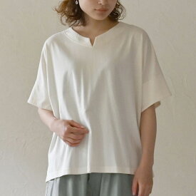 sisam オーガニックコットン スクエアワイドTシャツ | オーガニック コットン 綿 ナチュラル フェアトレード シサム工房 エシカル サスティナブル 春夏 薄手 レディース トップス 半袖 着回し シャツ ドルマン ボーダー [M便 1/1]