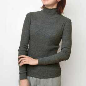 天衣無縫 オーガニックコットン リブタートルネックN | オーガニック コットン レディース ナチュラル 敏感肌 リブ 柔らか 重ね着 タートル ハイネック セーターイン 春 秋 冬 カットソー 薄手 セーター 母の日 ギフト 綿