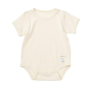 ナユタ オーガニックコットン ベビー半袖ボディースーツ | 敏感肌 オーガニック コットン 子供服 ベビー服 ナチュラル 生地 出産準備 綿100% 日本製 新生児 ロンパース半袖 ギフト 女の子 男