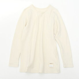 ナユタ オーガニックコットン 接結ロングスリーブシャツ(厚手) | オーガニック コットン インナー レディース アンダー ウエア 長袖 ナチュラル 生地 敏感肌 婦人 あったか 女性用 綿 100％ 日本製