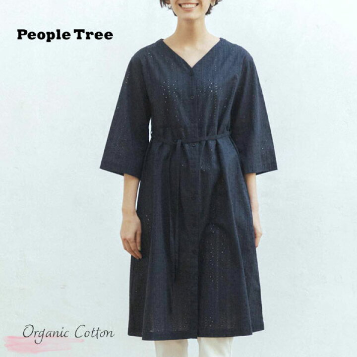 楽天市場】PeopleTree オーガニックコットン レースVネックワンピース 
