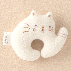 オーガニックコットン ベビー【どうぶつ村】パイルのプチラトル ガラガラ | Amorosa mamma オーガニック コットン 日本製 おもちゃ キャット 猫 ねこ ネコ くま 白くま ラトル ファーストトイ プ