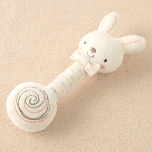 Amorosa mamma オーガニックコットン ベビー【小さな動物】ぐるぐるスティック | オーガニック コットン ファーストトイ ガラガラ ラトル 女の子 男の子 かわいい 出産祝い 日本製 おもちゃ く