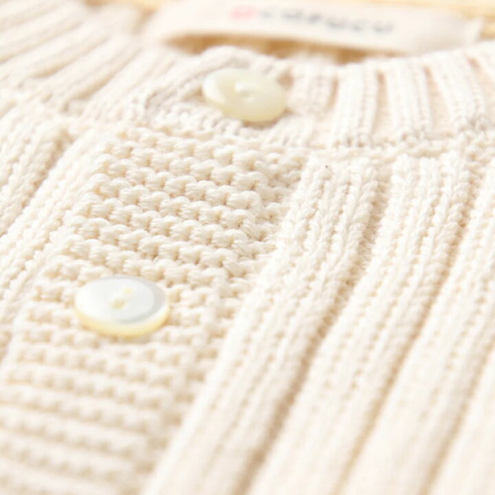 楽天市場】cofucu オーガニックコットン ベビーリブ編みカーディガン  