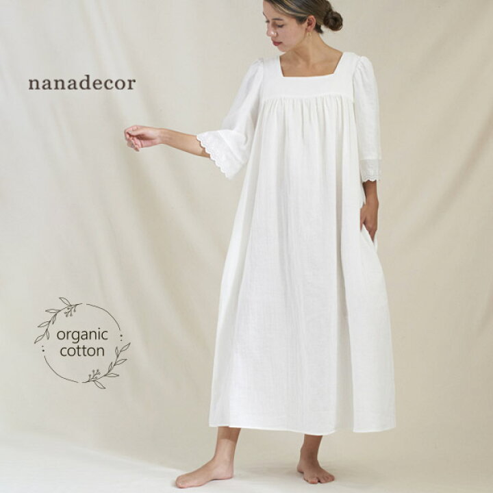 nanadecor オーガニックコットンワンピース