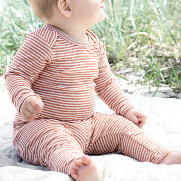 楽天市場】serendipity オーガニックコットン ベビー ボーダーレギンス  