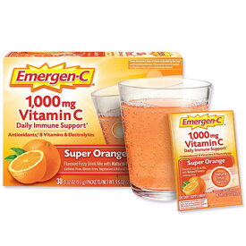 アレイサー エマージェンシー ビタミンC スーパーオレンジ 30袋 Emergen-C 1,000mg Vitamin C Super Orange パウダー サプリメント ビタミン類 ビタミンC配合