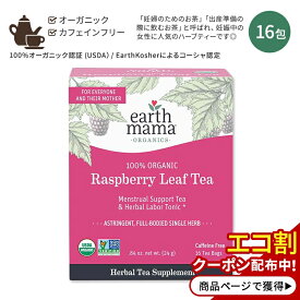 【最大1000円OFFクーポン】[ホッと一息タイムに]【日本未発売】アースママ オーガニクス オーガニック ラズベリーリーフティー 16包 24g (.84oz) Earth Mama Organics ORGANIC RASPBERRY LEAF TEA ティーバック カフェインフリー