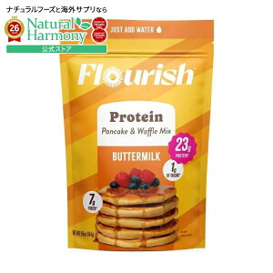 �t���[���b�V�� �o�^�[�~���N �v���e�C�� �p���P�[�L�~�b�N�X 454g Flourish Buttermilk Protein Pancake Mix 16 oz. �y�����񂹏��i�z