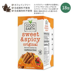[zbƈꑧ^C]ObhA[XeB[Y XC[g&XpCV[ IWi n[oeB[ 18 40.5g (1.43oz) GOOD EARTH TEAS SWEET & SPICY ORIGINAL CAFFEINE FREE JtFCt[ eB[obO n[u