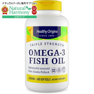 yP10{200-12119zwV[IWY gvXgOX IK3 tBbVIC 1250mg (180\tgWF) Healthy Origins Omega-3 Fish Oil (Triple Strength) 1250 mg 180 Gels y񂹏