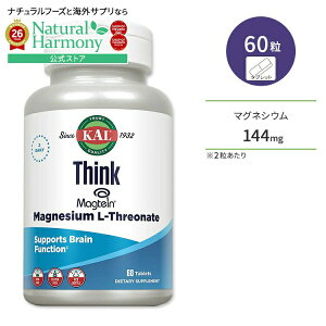 �J�� �V���N �}�O�e�C�� �}�O�l�V�E�� L-�g���I���_ 60�� �^�u���b�g KAL Think Magnesium L-Threonate 60 Tablets ���N�T�v�������g �h�{�⏕�H�i �C�O �A�����J