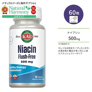 [�p���t���ɉ߂�����������!]�J�� �i�C�A�V�� 500mg �t���b�V���t���[ 60�� �x�W�J�v�Z�� KAL Niacin Flush-Free 60 VegCaps �T�v�� �r�^�~��B B3 �w���X�P�A �̂Â��� ���N�T�|�[�g �G�l���M�b�V�� ���e 