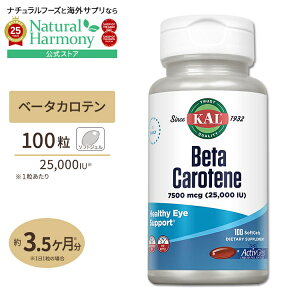 [�����C�Â������Ɂ�]�x�[�^�J���`�� 25000IU�i�r�^�~��A �x�[�^�J���e���j 100�� Beta Carotene, Softgel 25000IU 100ct �\�t�g�W�F�� ���N�T�v�������g �h�{�⏕�H�i �C�O �A�����J