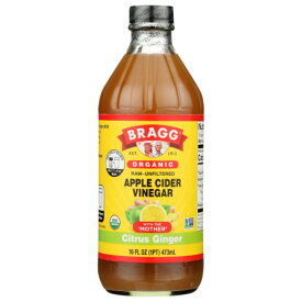 [12個セット]ブラグ オーガニック アップルサイダービネガー シトラスジンジャー Bragg Vinegar Citrus Gingr Org 16OZ 【お取り寄せ商品】【合わせて買いたい】