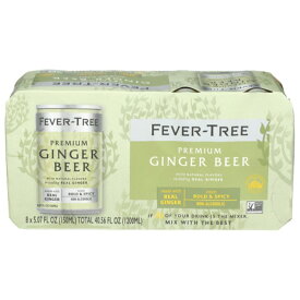 [3個セット]フィーバーツリー ジンジャービール缶 8本パック Fever Tree Ginger Beer Cans 8Pk 40.56FO 【お取り寄せ商品】【合わせて買いたい】