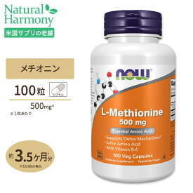 ナウフーズ L-メチオニン 500mg 100粒 ベジカプセル NOW Foods L-Methionine 500 mg