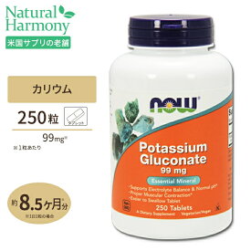 カリウム 99mg 250粒 NOW Foods (ナウフーズ) 単品 セット