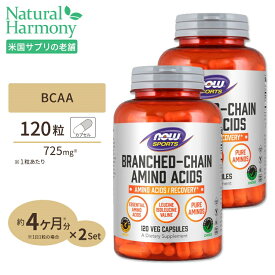 [2個セット] BCAA 120粒 NOW Foods (ナウフーズ)