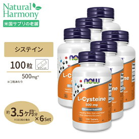 ナウフーズ L-システイン サプリメント 500mg 100粒 NOW Foods L-Cysteine 紫外線 美容 アミノ酸 約30～100日分 単品 セット