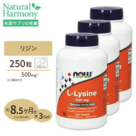 L-リジン 500mg 250粒 NOW Foods(ナウフーズ)