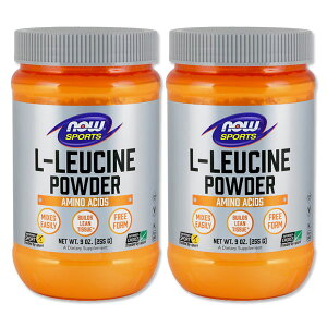 L-���C�V�� �p�E�_�[ 255g NOW Foods(�i�E�t�[�Y) [2�Z�b�g] L-Leucine Powder 9 oz. �A�~�m�_ ���N�T�v�������g �h�{�⏕�H�i �C�O �A�����J �i�E�X�|�[�c nowsports