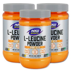 【店内8千円以上1000円OFFクーポン】[3個セット]NOW Foods L-ロイシン パウダー 255g ナウフーズ L-Leucine Powder 9 oz. L-Leucine Powder 9 oz. 健康サプリメント 栄養補助食品 海外 アメリカ アミノ酸 BCAA ナウスポーツ nowsports