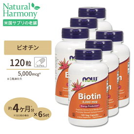 ナウフーズ ビオチン サプリメント 5000mcg 120粒 NOW Foods Biotin ベジカプセル ビタミンH 120日分 単品 セット