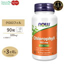 【7月上旬出荷予定】[クロロフィルで口腔環境ケア]クロロフィル 100mg 90粒 NOW Foods(ナウフーズ) 単品 セット Chlorophyll with Alfaifa Powder 100mg 90caps パウダー 粉末 健康サプリメント 栄養補助食品 海外 アメリカ