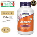 [年齢やストレスに負けないからだへ]ナウフーズ ユビキノール サプリメント 100mg 120粒 NOW Foods Ubiquinol ソフト…