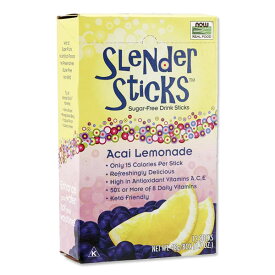 【店内8千円以上1000円OFFクーポン】[混ぜるだけで簡単ドリンク]アサイーレモネード（ノンシュガー） ドリンクスティック 12スティック入り NOW Foods(ナウフーズ) Acai Lemonade Sugar Free Drink Sticks - 12 1.7 oz. Sticks