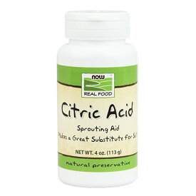クエン酸 粉末 4oz( 113g ) NOW Foods(ナウフーズ)【合わせて買いたい】 Citric Acid 100% Pure 4 oz.