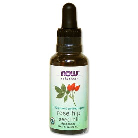 [肌トラブルとはおさらば]100％ピュア オーガニック ローズヒップシードオイル 30ml NOW Foods(ナウフーズ) Organic Rose Hip Seed Oil 1 oz