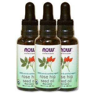 [���g���u���Ƃ͂������]100���s���A �I�[�K�j�b�N ���[�Y�q�b�v�V�[�h�I�C�� 30ml NOW Foods(�i�E�t�[�Y) [3�Z�b�g] Organic Rose Hip Seed Oil 1 oz 3bottles set