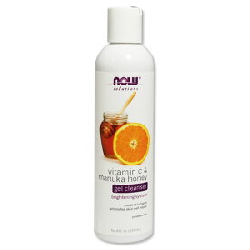 [アメコスの洗顔]ナウフーズ ビタミンC&マヌカハニー ジェルクレンザー (洗顔用) 237ml NOW Foods Vitamin C & Manuka Honey クレンジング メイク落とし