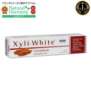yX8000~ȏ1000~OFFz[WF󎕖]LVzCg VitbV (Vi) WF 181g NOW Foods (iEt[Y) XyliWhite Cinnafresh Toothpaste Gel 6.4 oz.