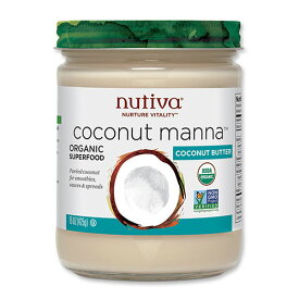 ヌティバ マナ ココナッツバター 425g Nutiva Organic Coconut Manna トースト デザート スイーツ ピューレ