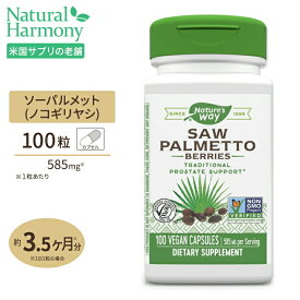 ネイチャーズウェイ ソーパルメット ベリー (ノコギリヤシ) 585mg 100粒 Nature's Way Saw Palmetto Berries サプリ 男性