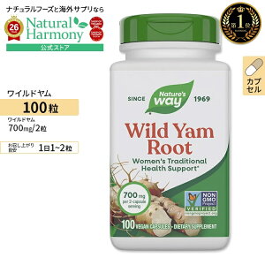 �l�C�`���[�Y�E�F�C ���C���h�������[�g 700mg 100�� Nature's Way Wild Yam Root �r�[�K���J�v�Z�� �� ���L�V�R���}�C�� �n�[�u �T�|�j�� ���N�T�v�������g �h�{�⏕�H�i �C�O �A�����J