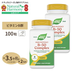 [���₩�Ȗ����Ɍ������Ȃ��h�{�f][2�Z�b�g] �l�C�`���[�Y�E�F�C B-50 �R���v���b�N�X 100�� Nature's Way VitaminB-50 Complex 100caps �J�v�Z�� ���N�T�v�������g �h�{�⏕�H�i �C�O �A�����J