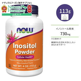 [健やかな毎日に欠かせない栄養素]ナウフーズ イノシトール パウダー 113g (4oz) NOW Foods INOSITOL PURE PWD サプリメント ビタミンB群 代謝 粉末 健康サプリメント 栄養補助食品 海外 アメリカ