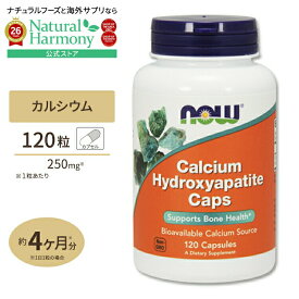 ナウフーズ カルシウム ハイドロキシアパタイト カプセル 120粒 NOW Foods Calcium Hydroxyapatite Caps ミネラル 健康サプリメント 栄養補助食品 海外 アメリカ