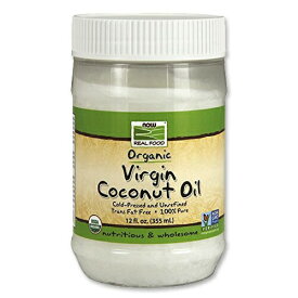 [ヘルシーなひとときを]NOW Foods オーガニックバージン ココナッツオイル 355ml ナウフーズ ORGANIC COCONUT OIL VIRGIN 12FL. OZ.