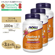 [健やかな毎日に欠かせない栄養素]コリン＆イノシトール 500mg 100粒 NOW Foods(ナウフーズ) [3個セット]…
