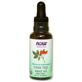 [肌トラブルとはおさらば]100％ピュア オーガニック ローズヒップシードオイル 30ml NOW Foods(ナウフーズ) Organic Rose Hip Seed Oil 1 oz
