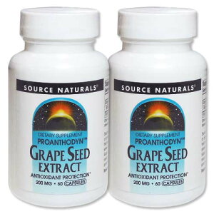 yő1000~OFFN[|z[̃GCWOPAɁ][2Zbg] \[Xi`Y O[vV[hGLX uhEq 200mg 60 Source Naturals Grape Seed Extract 200mg 60Capsules[ܗL]y